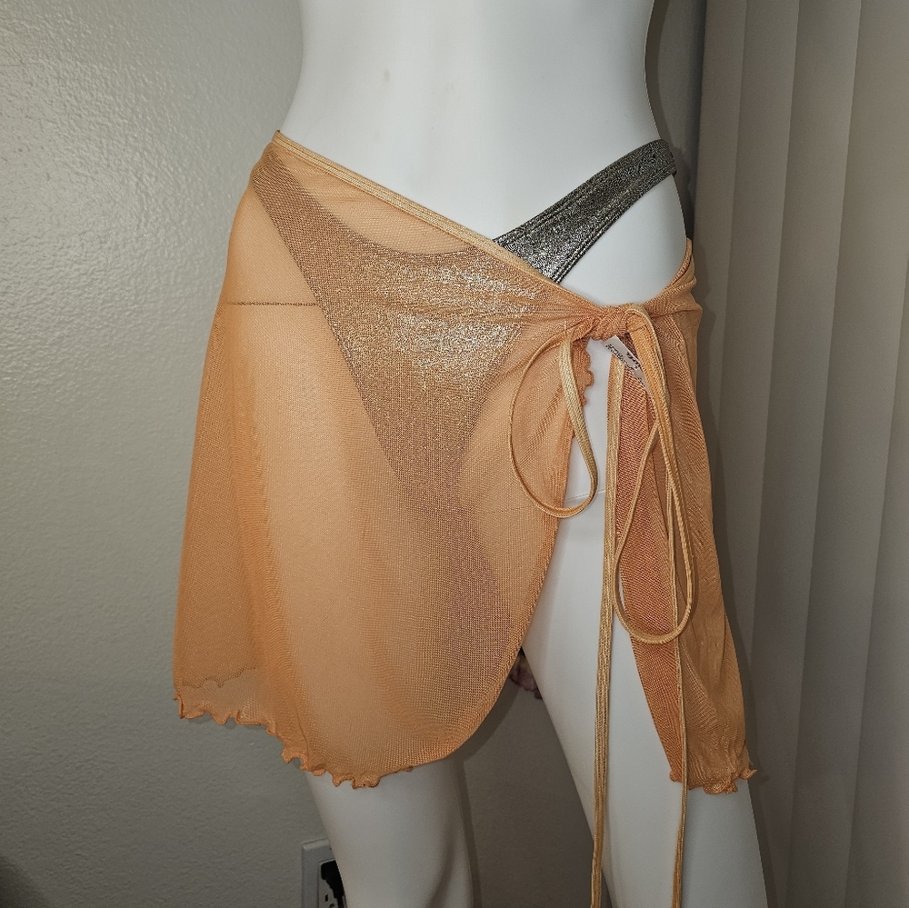 NOT AVAILABLE NWT Jessics Simpson SARONG WRAP SKIRT Cover Up Size S/M - Picture 12 of 16